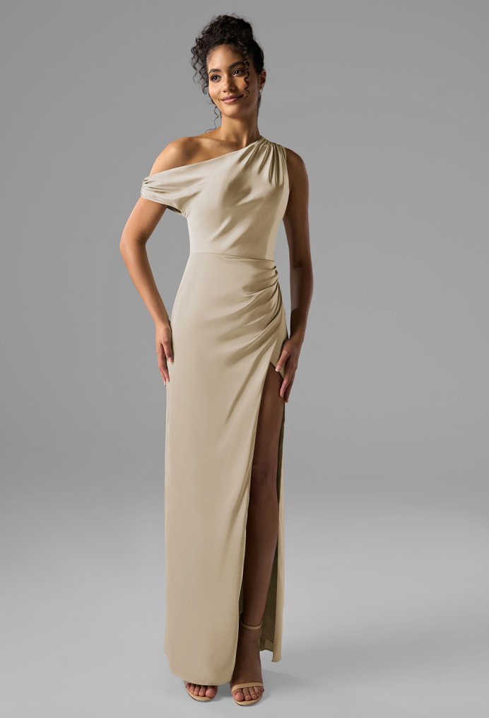 AW Rihanna Champagne  Wedding Guest Dresses
